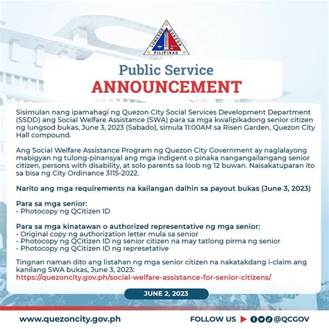 quezon city senior citizen|Social Welfare Assistance for Senior Citizens .
